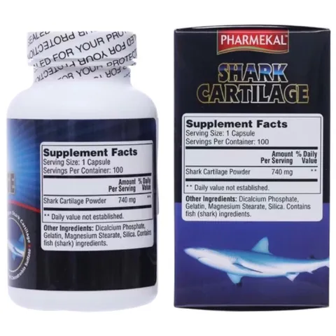 Viên uống Pharmekal Shark Cartilage (Chai 60 viên) Giúp làm giảm đau nhức, sưng viêm khớp do thoái hóa khớp.