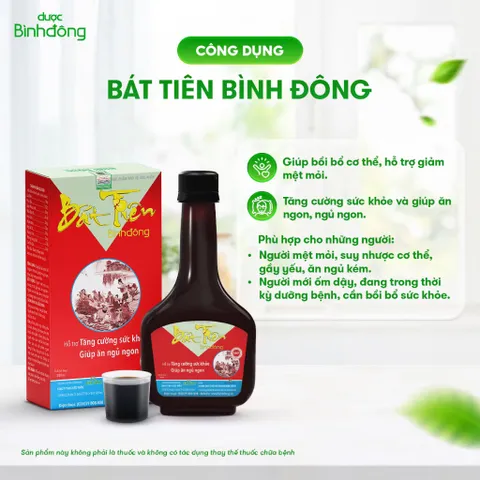 Cao lỏng Bát Tiên Bình Đông (Chai 280ml) Giúp bồi bổ cơ thể, hỗ trợ giảm mệt mỏi, Giúp ăn ngon miệng và ngủ sâu giấc hơn.