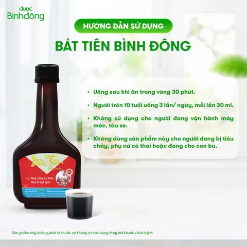 Cao lỏng Bát Tiên Bình Đông (Chai 280ml) Giúp bồi bổ cơ thể, hỗ trợ giảm mệt mỏi, Giúp ăn ngon miệng và ngủ sâu giấc hơn.