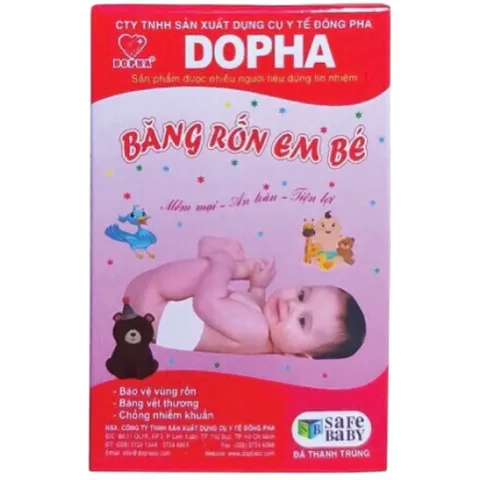 Combo 5 Hộp Băng rốn em bé Dopha Hỗ trợ băng vết thương, chống nhiễm khuẩn vùng rốn, mềm mại và an toàn cho bé
