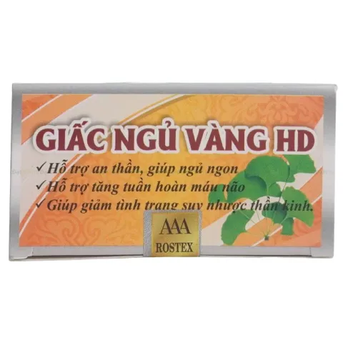 Viên uống Giấc Ngủ Vàng HD (Hộp 30 viên) hỗ trợ an thần, giúp ngủ ngon, tăng cường tuần hoàn máu não, giảm mệt mỏi.