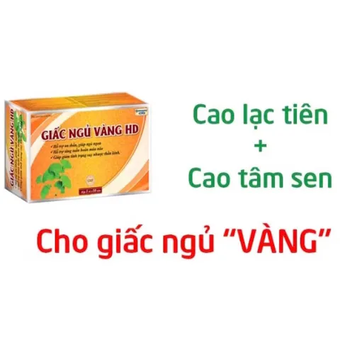 Viên uống Giấc Ngủ Vàng HD (Hộp 30 viên) hỗ trợ an thần, giúp ngủ ngon, tăng cường tuần hoàn máu não, giảm mệt mỏi.