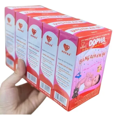 Combo 5 Hộp Băng rốn em bé Dopha Hỗ trợ băng vết thương, chống nhiễm khuẩn vùng rốn, mềm mại và an toàn cho bé