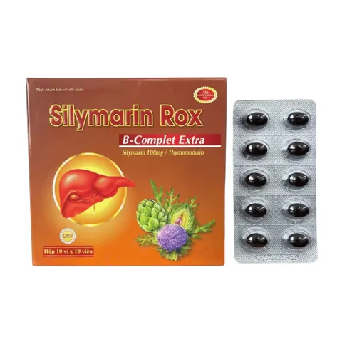 Viên uống Silymarin Rox B-Complet Extra (Hộp 100 viên) Hỗ trợ giúp giải độc gan, bảo vệ gan và tăng cường chức năng gan.