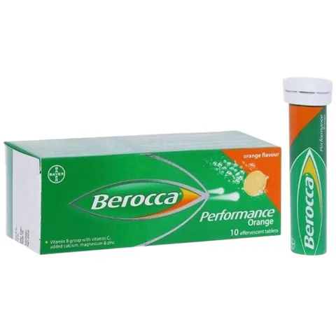 Viên sủi Berocca Performance vị Cam (Tuýp 10 viên) Bổ sung vitamin và khoáng chất giúp tăng sức đề kháng và giảm mệt mỏi