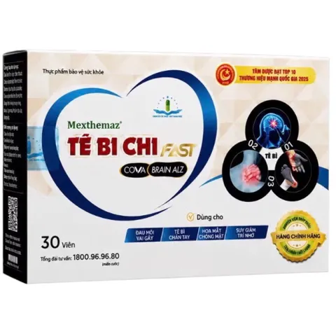 Viên uống Tê Bì Chi Fast Cova Brain Alz Tâm Dược (Hộp 30 viên) Hỗ trợ giảm đau đầu, hoa mắt, chóng mặt và tê bì chân tay