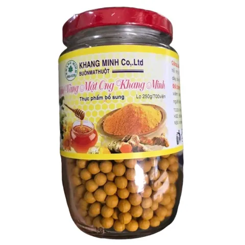 Nghệ Vàng Mật Ong Khang Minh (Chai 250g) hỗ trợ giảm viêm loét dạ dày, tá tràng, giảm ợ hơi, ợ chua, đau thượng vị
