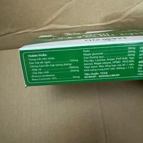 Viên Uống NHẤT TRĨ VƯƠNG NANO Cao Diếp Cá - giải pháp Hỗ trợ cho người bệnh trĩ và táo bón - Hộp 30v