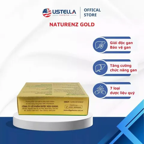 Naturenz Gold - Giải độc gan, bảo vệ gan (Hộp x 30 viên nang cứng)