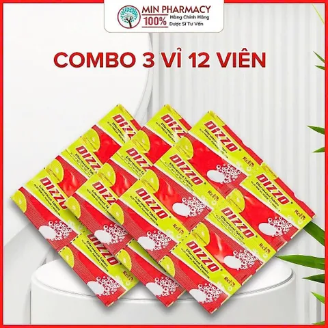 Viên Sủi Làm Hỗ trợ tiêu hoá Giảm đầy hơi, khó tiêu, ợ chua DIZZO Effervescent Vị Cam