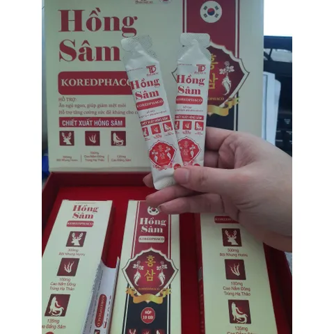 Hồng Sâm Koredphaco - Giúp ăn ngủ ngon, giảm mệt mỏi, tăng cường sức đề kháng (Hộp 30 gói)