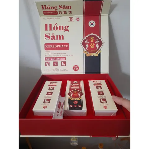 Hồng Sâm Koredphaco - Giúp ăn ngủ ngon, giảm mệt mỏi, tăng cường sức đề kháng (Hộp 30 gói)