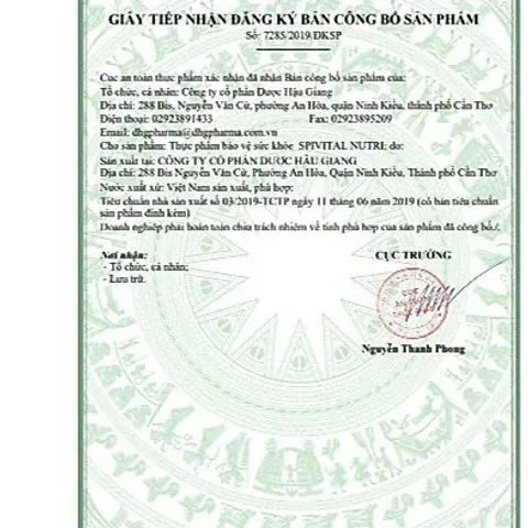 Thực phẩm bổ Spivital (DHG) (Nutri / Mama) bổ sung dinh dưỡng, tăng sức đề kháng cho trẻ em, phụ nữ có thai, cho con bú