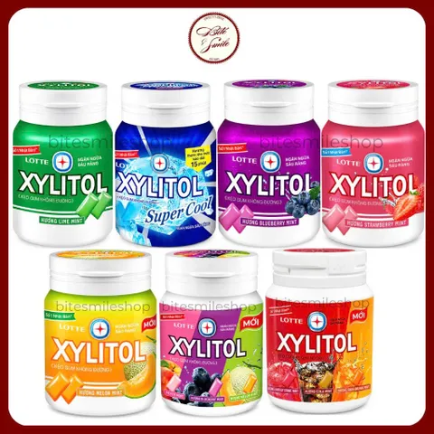 [CHÍNH HÃNG] Kẹo Gum Không Đường Lotte Xylitol - CHANH - DÂU - DƯA LƯỚI - TRÁI CÂY - GIẢI KHÁT - MÁT LẠNH - VIỆT QUẤT