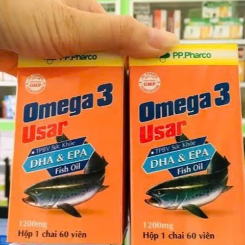 Viên uống bổ mắt - bổ não OMEGA 3 USAR Phong Phú Chai 60 viên