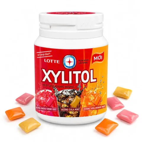 [CHÍNH HÃNG] Kẹo Gum Không Đường Lotte Xylitol - CHANH - DÂU - DƯA LƯỚI - TRÁI CÂY - GIẢI KHÁT - MÁT LẠNH - VIỆT QUẤT
