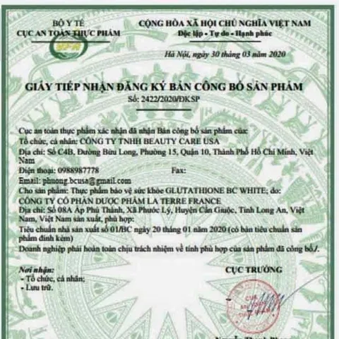 (Chính Hãng) Viên uống Glutathione BC White Hỗ trợ làm sáng da, hỗ trợ giảm sạm nám, bổ sung chất chống oxy hóa (Hộp 30)