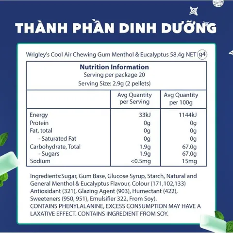 Combo 6 hũ kẹo Sing-gum Cool Air Candy hương bạc hà - khuynh diệp hũ 38 viên