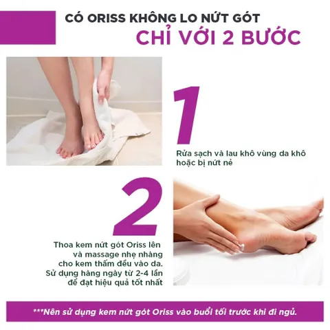 Kem nứt gót và dưỡng da chân tay Oriss tinh chất nghệ và trầu không tái tạo làm hồng gót Tuýp 30gr 812730