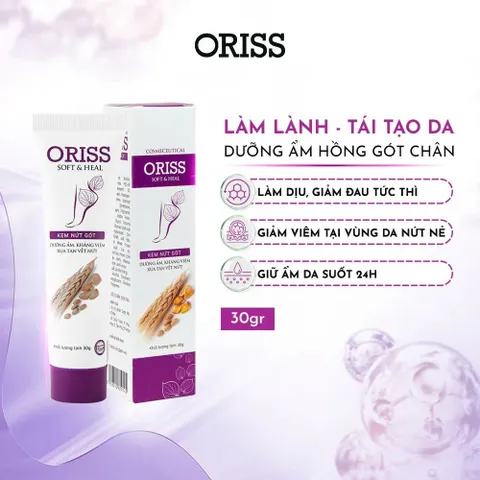 Kem nứt gót và dưỡng da chân tay Oriss tinh chất nghệ và trầu không tái tạo làm hồng gót Tuýp 30gr 812730
