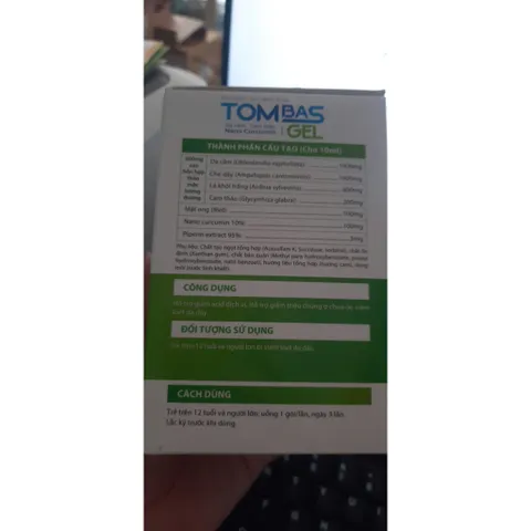 TOMBAS GEL hỗ trợ viêm loét dạ dày