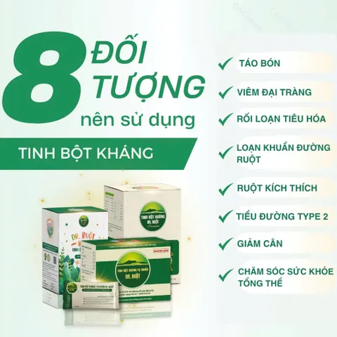 Tinh Bột Kháng Dr. Ruột 17% Premium Thay Thế Bữa Ăn Cân Bằng Hệ Vi Sinh Đường Ruột