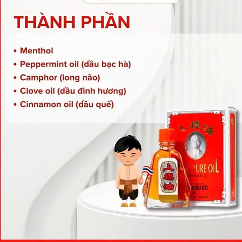 [Chính Hãng] Dầu Gió Thái Lan đỏ ông già Siang Pure Oil Formula I - Minpharmacy