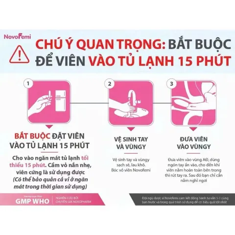 Viên đặt NovoFemi Tím - Làm sạch, giảm nấm ngứa, ngăn mùi