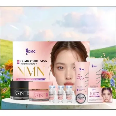 BỘ KEM DƯỠNG TRẮNG VÀ MỜ NÁM NMN - TRẮNG DA NGỪA NÁM tặng Vitamin E đỏ