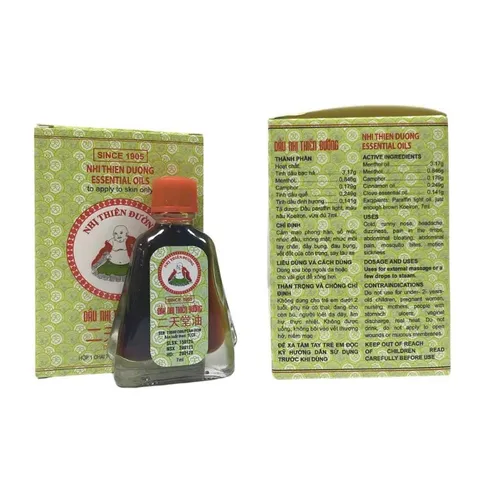 Dầu Nhị Thiên Đường Hỗ Trợ Cảm Mạo, Phong Hàn, Sổ Mũi (Chai 7ml) - Công Thức Gia Truyền
