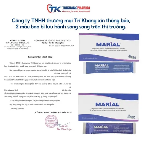 Marial Gel Giảm Trào Ngược Dạ Dày Bảo Vệ Phục Hồi Niêm Mạc Dạ Dày Thực Quản Giảm Ợ Chua Nóng