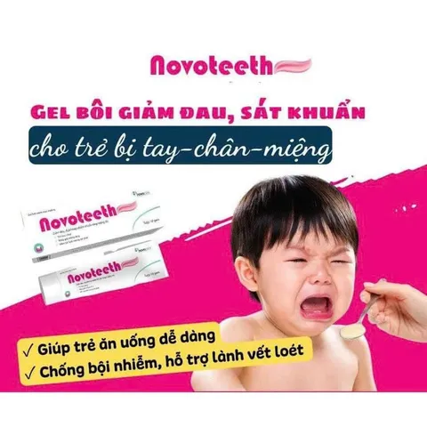 Gel bôi răng miệng NOVOTEETH Freeze hỗ trợ lành vết nhiệt,loét mọc răng, cấy ghép implant tuýp 12gam