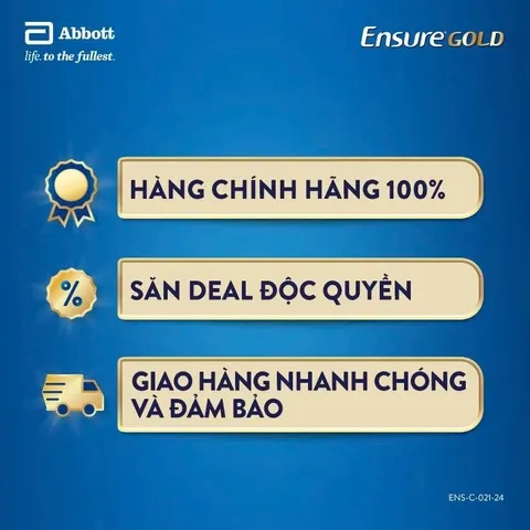 Sữa bột Ensure Gold Abbott hương vani ít ngọt 800g