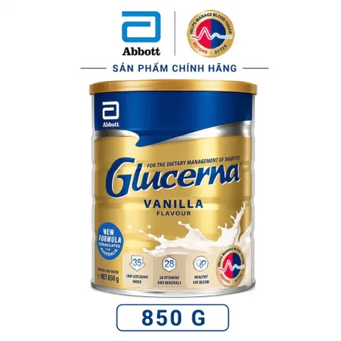 Sữa bột dành cho người tiểu đường Glucerna Vanilla 850g Úc
