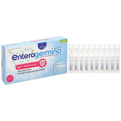 [CHÍNH HÃNG] Men Vi Sinh Enterogemina 2 tỷ bào tử ( mẫu mới ) - Hộp 20 ống
