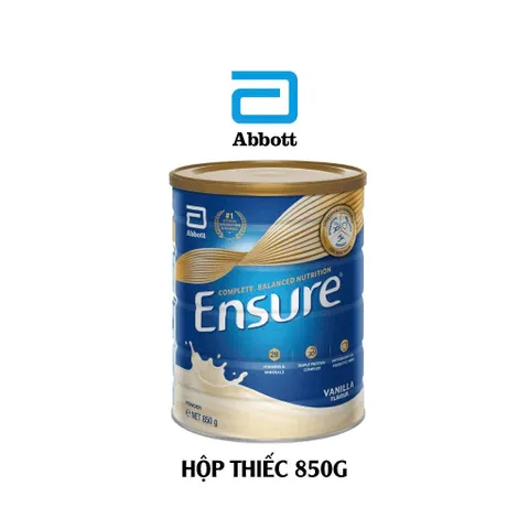 Sữa bột Ensure của Úc giàu dinh fưỡng 850g có thể thay thế 1 bữa ăn nhẹ