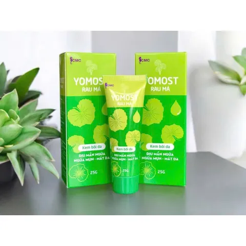 Kem bôi da YOMOST rau má giúp làm dịu da khi bị mẫn ngứa, mụn nhọt