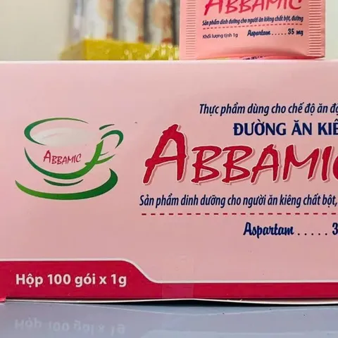 Đường ăn kiêng ABBAMIC 100 gói màu hồng