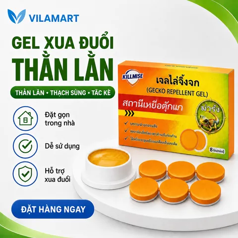 Viên Xua Đuổi Thằn Lằn, Thạch Sùng, Tắc Kè KILLMISE Thái Lan – Hộp 8 Viên, Tiện Dùng Trong Nhà