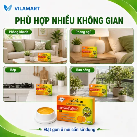 Viên Xua Đuổi Thằn Lằn, Thạch Sùng, Tắc Kè KILLMISE Thái Lan – Hộp 8 Viên, Tiện Dùng Trong Nhà