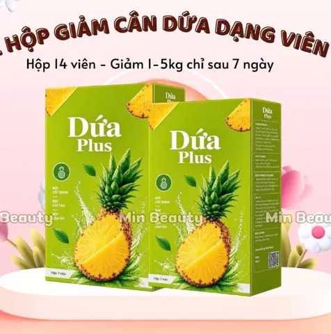 Hộp Giảm Cân Dạng Viên Dứa Plus - Hộp 14 viên