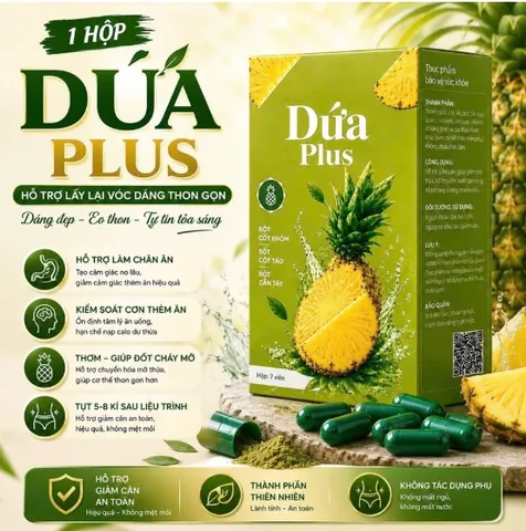 Hộp Giảm Cân Dạng Viên Dứa Plus - Hộp 14 viên