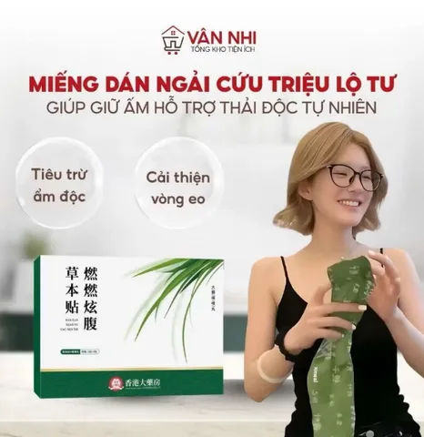 Miếng Dán Ngải Cứu Thảo Mộc Giảm Mỡ Vùng Bụng Giúp Giữ Ấm Hỗ Trợ Thải Độc Tự Nhiên Chăm Sóc Sức Khỏe.