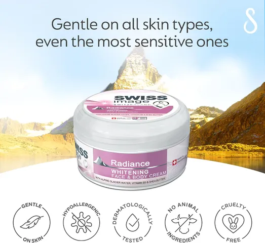 Kem dưỡng trắng sáng Swiss Image Radiance Whitening Thụy Sĩ 200 ml cho da mặt, tay và toàn thân