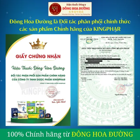 Viên uống HUYẾT ĐƯỜNG KINGPHAR (hộp 40 viên) - Hỗ trợ chuyển hoá đường; Giảm nguy cơ đường huyết cao - ĐÔNG HOA ĐƯỜNG