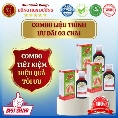 SIRO HO NGƯỜI LỚN (chai 90ml) - Giúp bổ phổi, giảm ho, đau họng; Người ho đờm lâu ngày - ĐÔNG HOA ĐƯỜNG