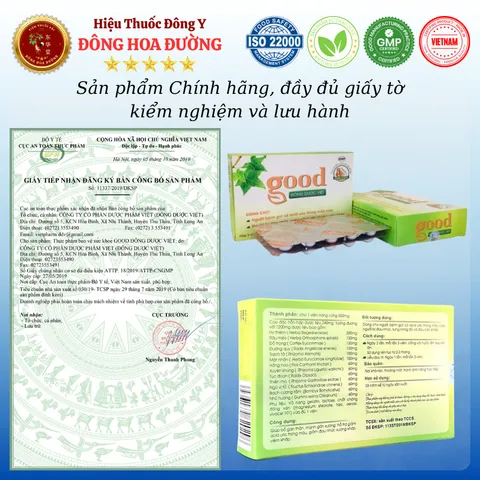 Viên uống gout GOOD ĐÔNG DƯỢC VIỆT (hộp 30 viên) - Giảm acid uric trong máu, người bị gout sưng nóng đỏ đau khớp