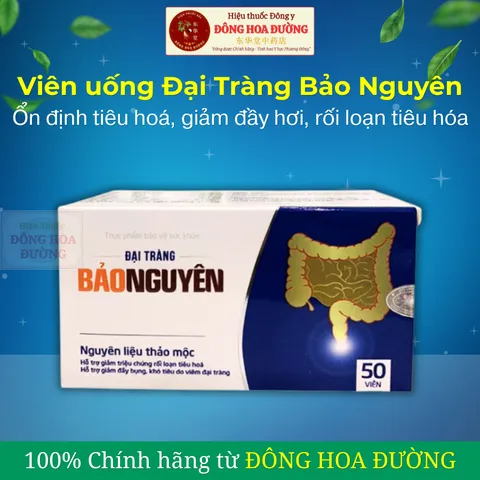Viên uống Đại Tràng Bảo Nguyên (Hộp 50 viên) Hỗ trợ đại tràng khỏe mạnh, hỗ trợ tiêu hóa, hỗ trợ giảm đầy hơi