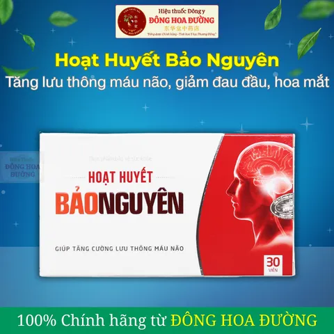 COMBO HOẠT HUYẾT BẢO NGUYÊN (hộp 30 viên) - Giúp tăng cường lưu thông máu não, tăng cường trí nhớ - ĐÔNG HOA ĐƯỜNG