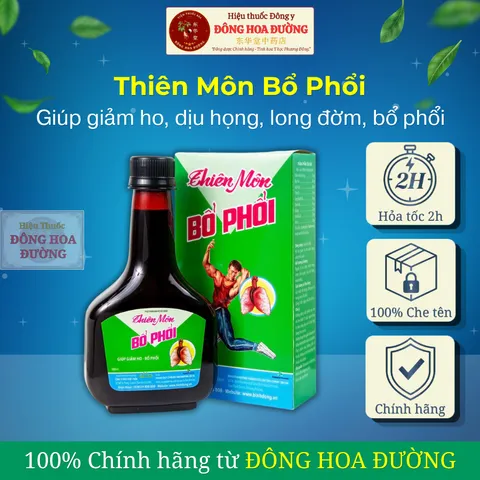 THIÊN MÔN BỔ PHỔI BÌNH ĐÔNG (chai 280ml) - Giúp bổ phổi, giảm ho, dịu họng, long đờm; Bảo vệ đường hô hấp - ĐHĐ